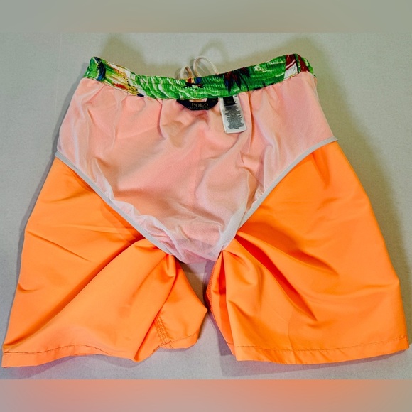 Polo Ralph Lauren Beach Swim Board Surf Shorts/Trunks Bright Orange Size M - Picture 11 of 13
